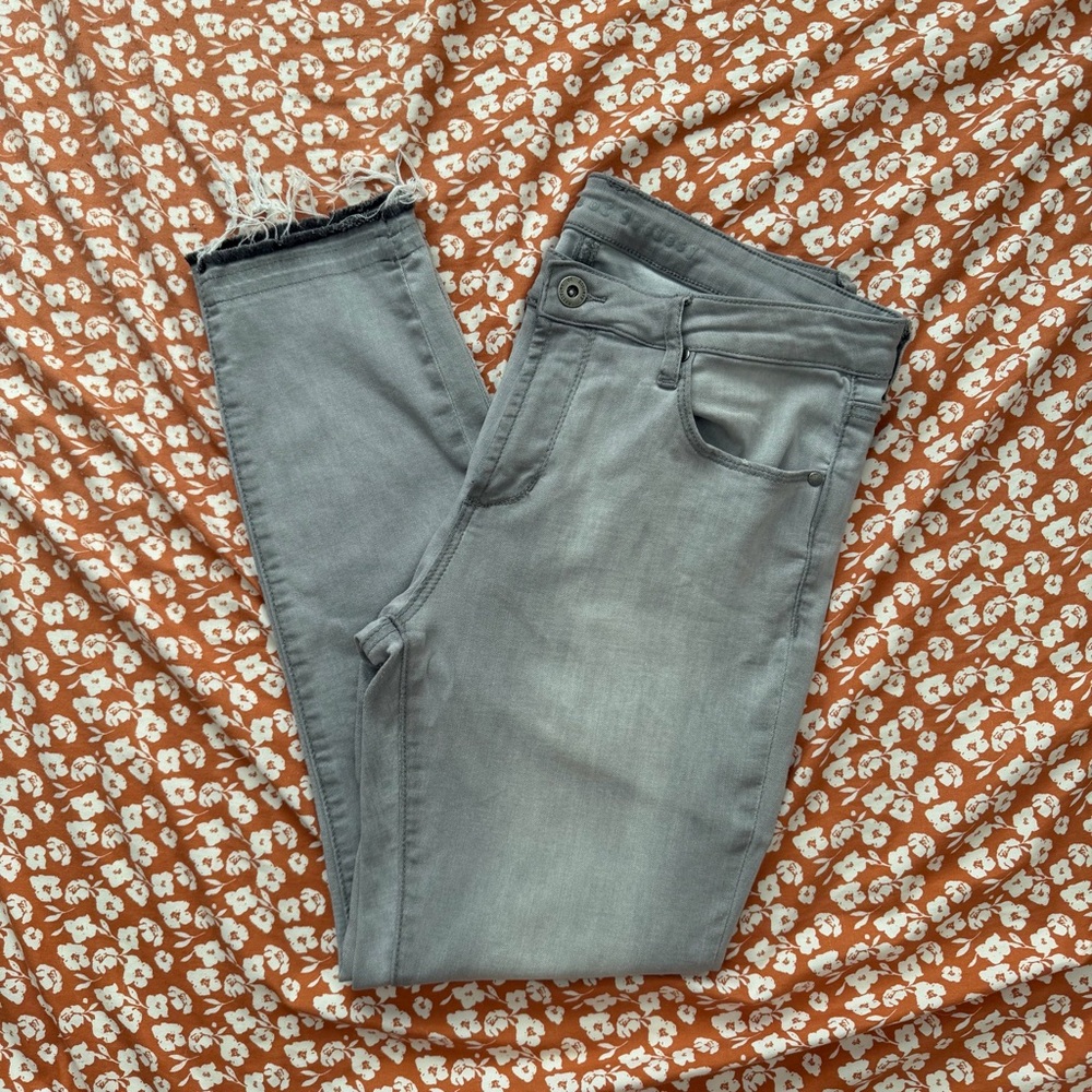 Articles of Society Grey Frayed Hem Jeans